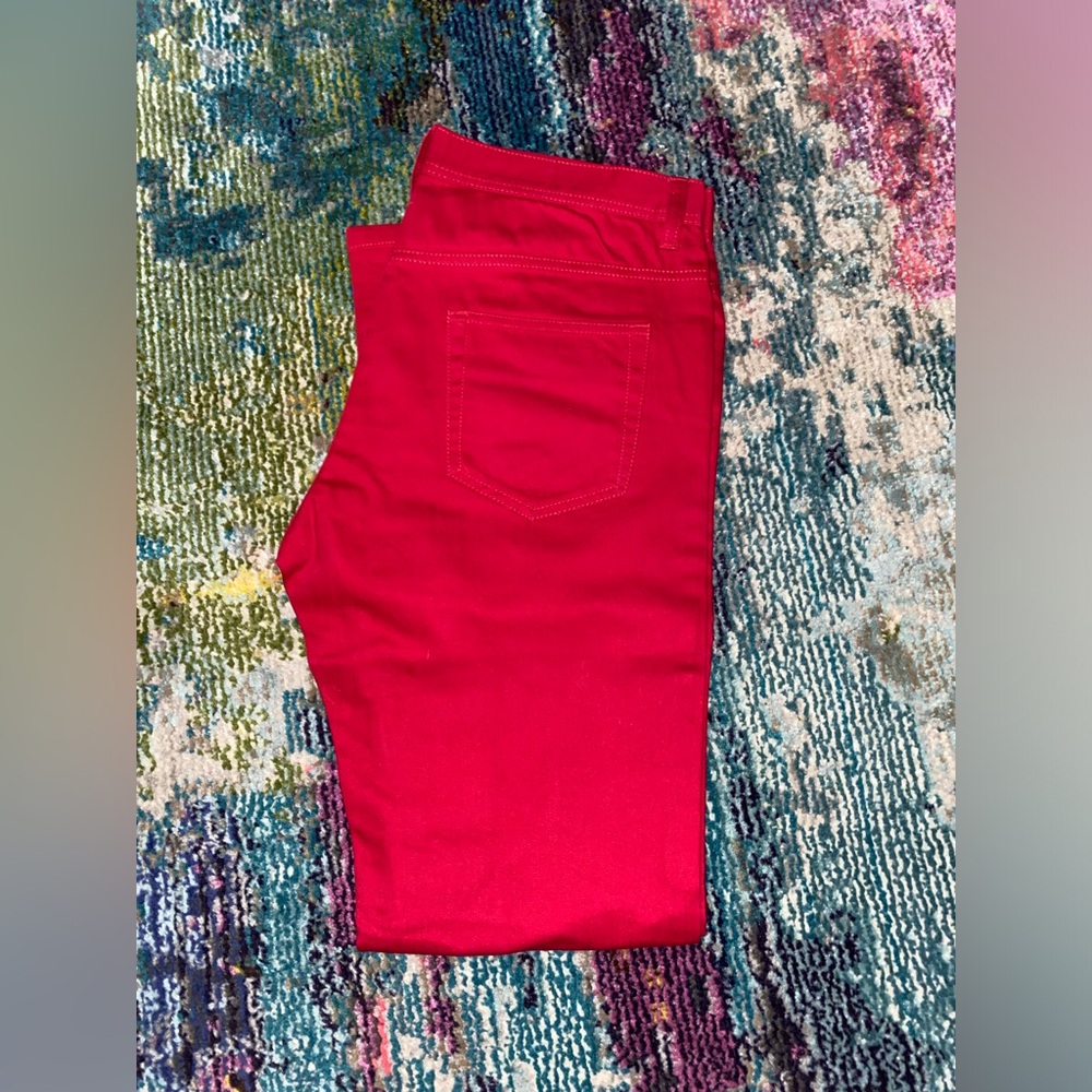 H&M Men's Slim Jeans in Vibrant Red